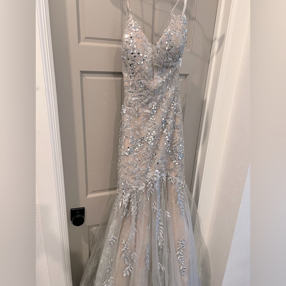 Mon Cheri silver formal